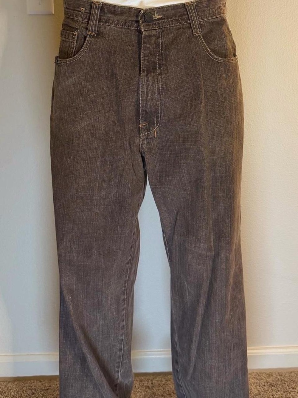 Men's Straight Corduroy Jeans in Dark Brown